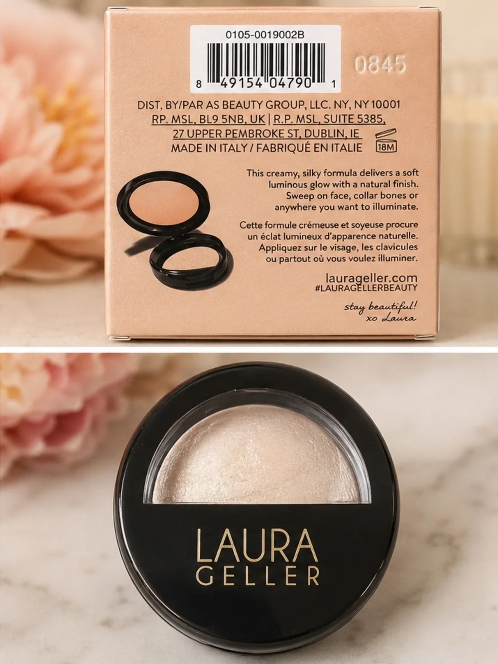 Laura Geller Baked Original Highlighter French Vanilla 0.06 oz Full Size NIB
